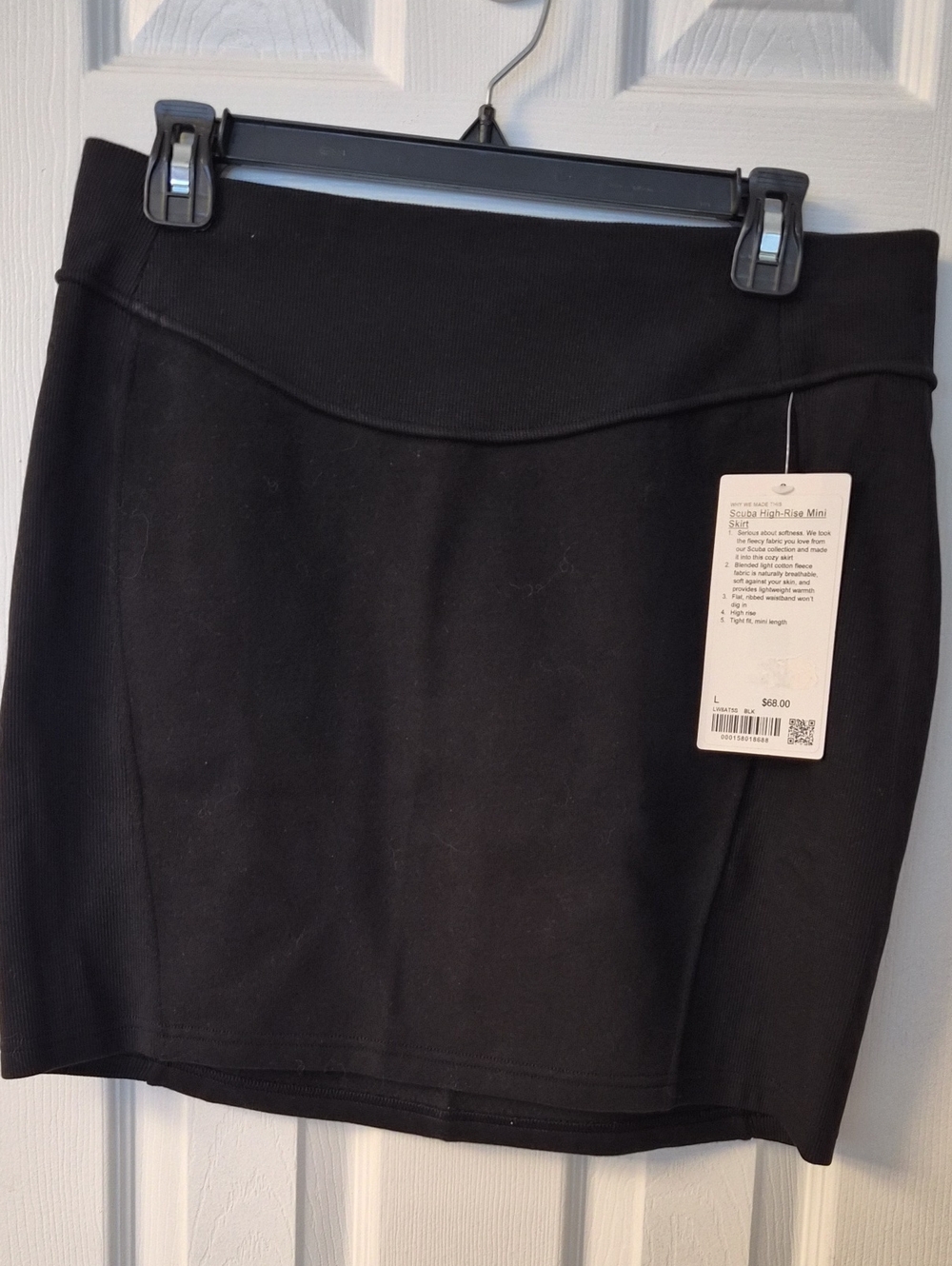 Lululemon NWT Black High-Rise Mini Skirt